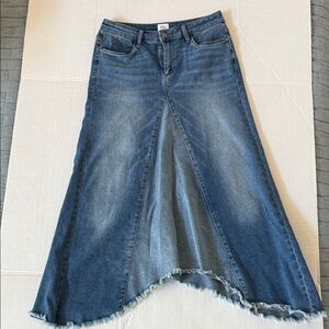 Classic Blue Denim Maxi Skirt